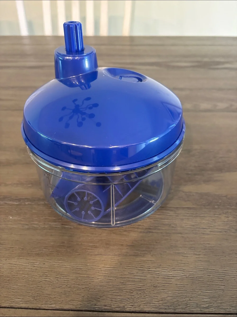 Tupperware Manual Food Chopper Blue New